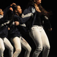 Dancing to various hip-hop songs, Mercy High School's dance team scored second place in the competition. (Alex Furuya)