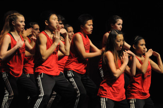 Coming all the way from San Jose, the Willow Glen High School's dance team performed to hip-hop and pop songs. The dance team scored first place. (Alex Furuya)